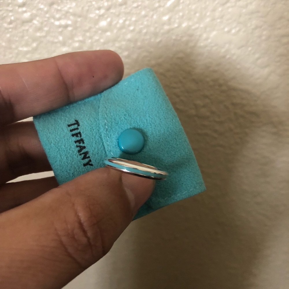 Tiffany & Co. blue enamel ring size 6